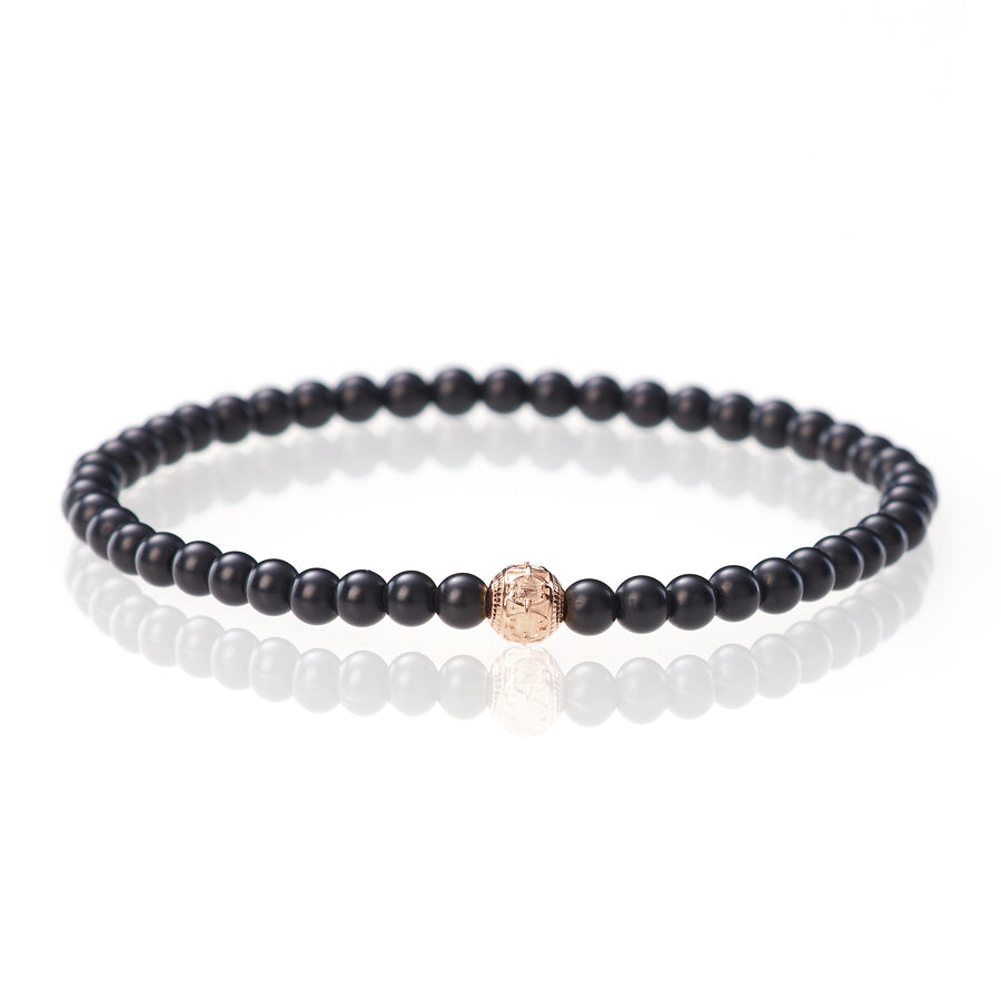 Onyx Matt - 4mm - 18 Karat Roségold