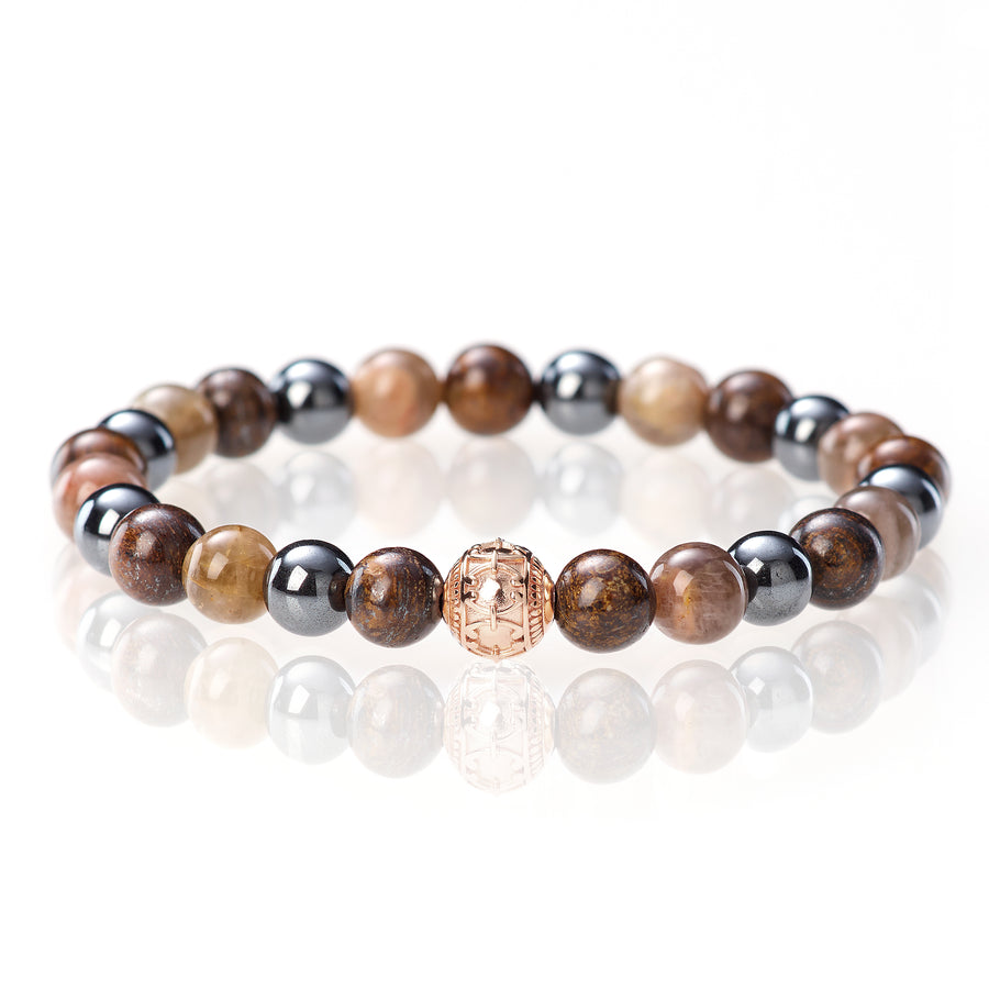Brown Suger - 8mm - 18 Karat Roségold