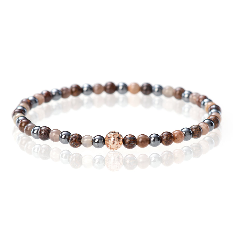 Brown Suger - 4mm - 18 Karat Roségold