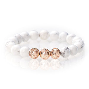 Magnesit - 12mm - 18 Karat Roségold