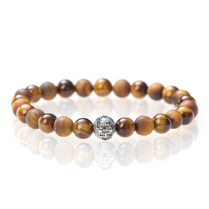 Gelber Tigerauge Matt | Glänzend - 8mm - 925 Silber