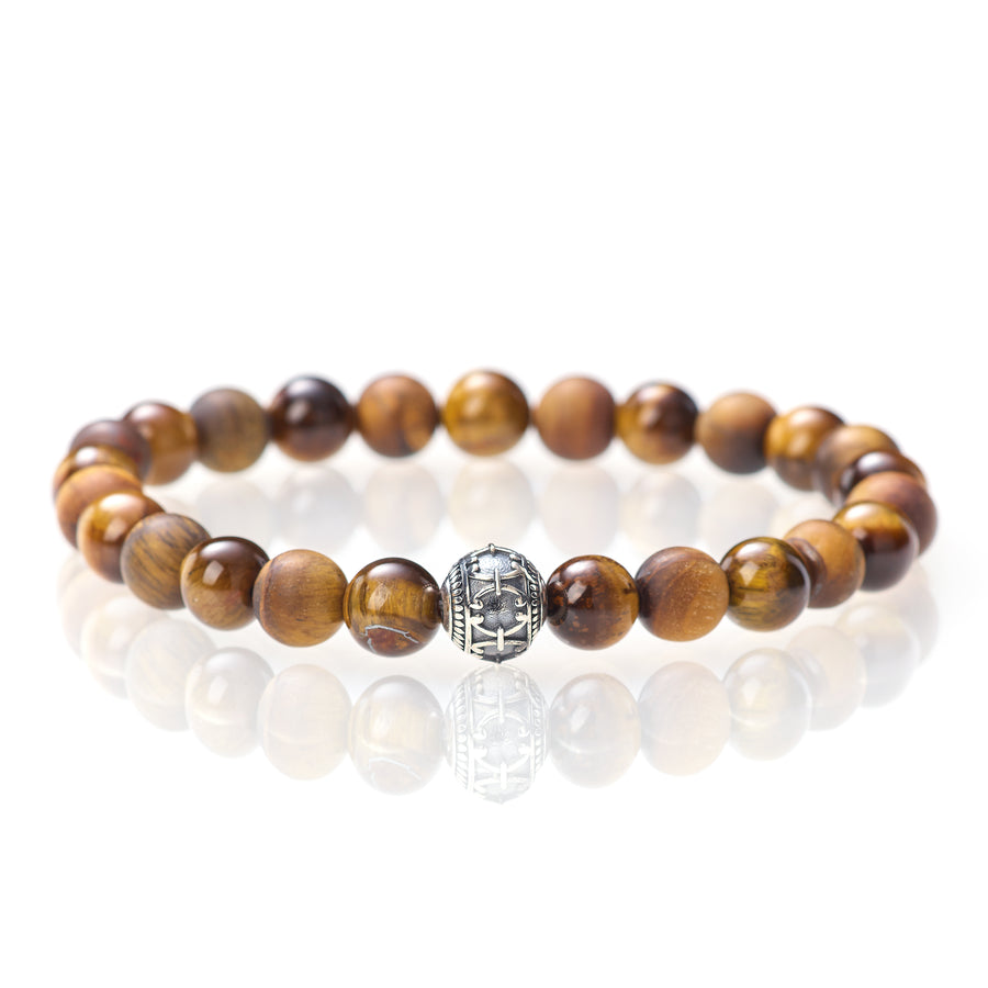 Gelber Tigerauge Matt | Glänzend - 8mm - 925 Silber