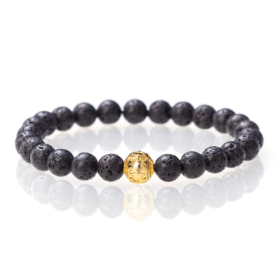 Lava - 8mm - 18 Karat Gelbgold